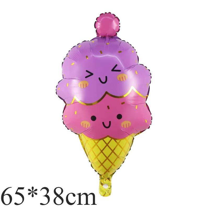 Donut Eiscreme Aluminiumfolienballon Sommer Dessert Ballon Geburtstagsparty Restaurant Dekoration Ballon