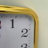 12-Inch Square Wall Clock with Large Numbers and Quartz Movement, Silent Second-Hand, Battery-Operated for Living Room.