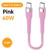 25CM 50CM Short Type C to USB C Cable PD60W Fast Charging For Iphone 17 16 15 Samsung Xiaomi Power BanK USB Type C Data Cable