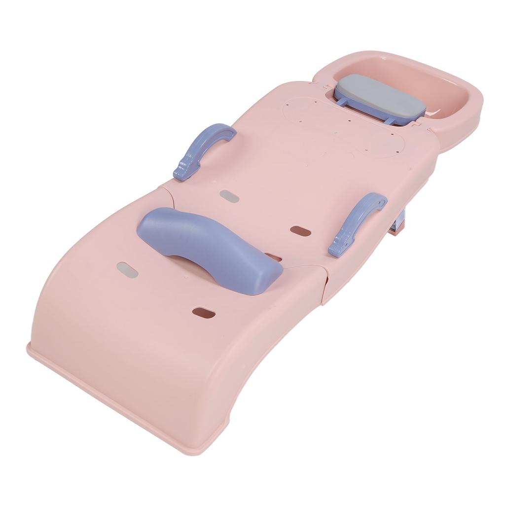 Kids Shampoo Chair Foldable Prevent Slip Toddler Hair Washing Chair with Shampoo Basin for 0 to 10 Years Old Child