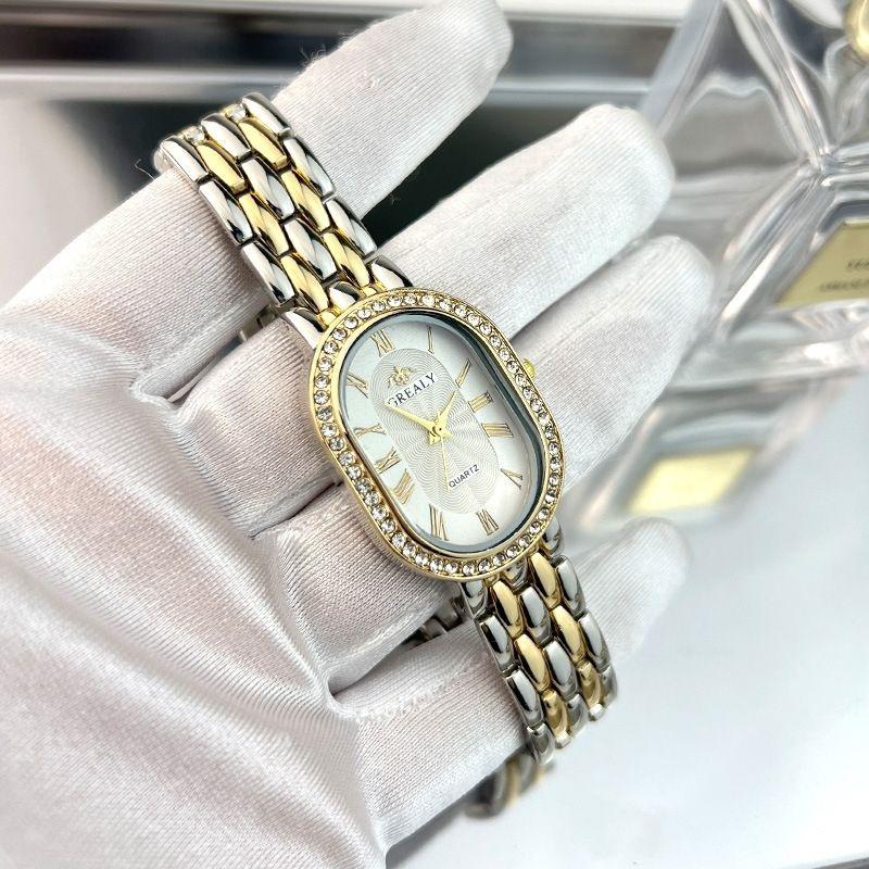 Francouzské ležérní módní jemné dámské kamínky malé destičky lehké luxusní dámské náramky elegantní quartz hodinky