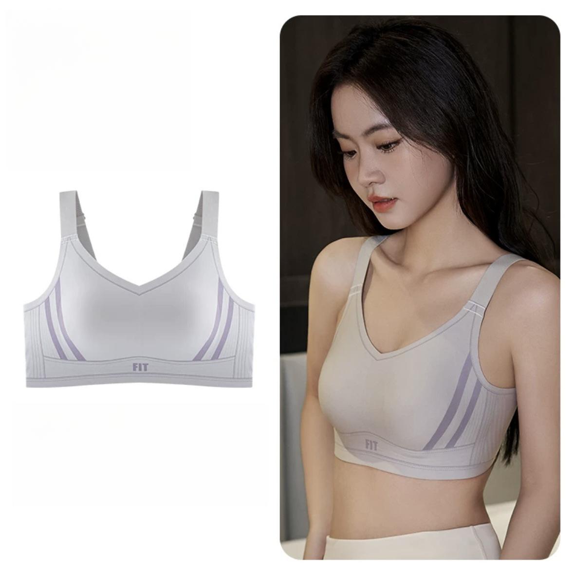 

Бесшовный собирающий бюстгальтер Женский спортивный бюстгальтер с поддержкой, предотвращающий обвисание, с полной чашкой, складное и тонкое нижнее белье, бюстгальтер пуш-ап 3XL серый