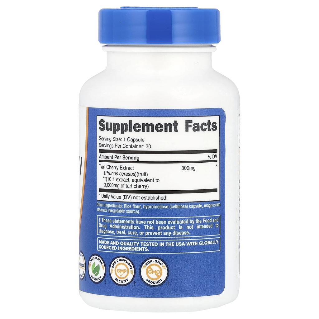 Tart Cherry, 3,000Mg, 30 Capsules