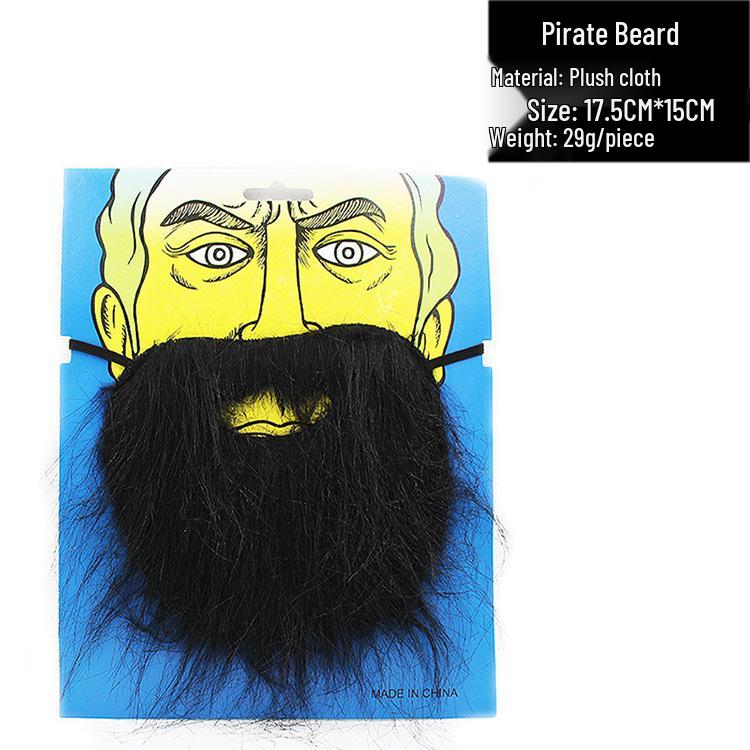 Pirate Costume Accessories: Skull Eye Patch, Hat, Hook, Flag, Telescope, Knife, and Gun for Halloween.