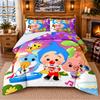 El Payaso Plim Plim Pattern Bedding 3Pcs Set Bed Sheet And Pillowcases For Indoor Bedroom