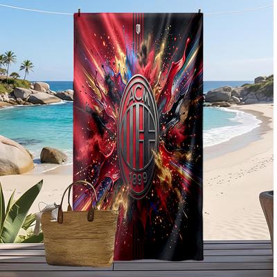 AC Milan Printed Beach Towel Quick Dry Soft TowelPortable Large Rectangular Beach Blanket for Travel Swimming Pool