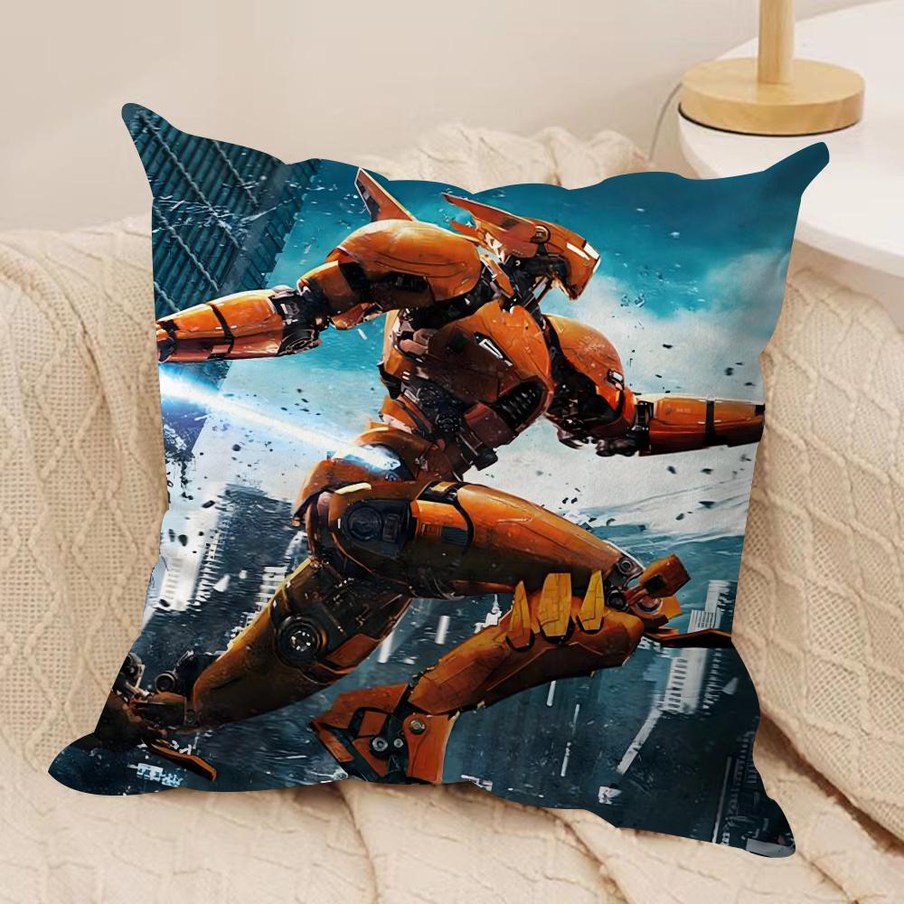 P-PacificS R-Rim Cushion Cover Silky Short Plush Double-Sided Printed Pillow Case for Sofa All Seasons Home Decor Gift