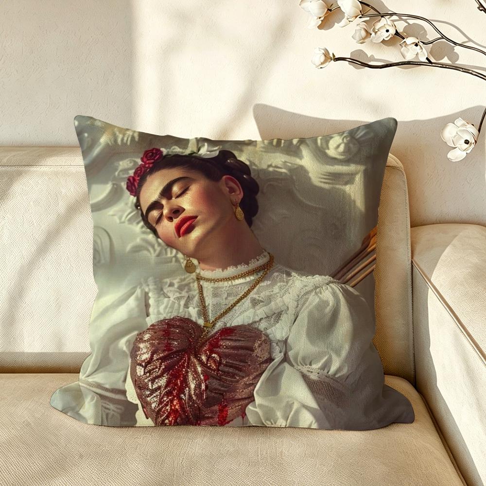 Artist FFrida KKahlo Cushion Cover Pillow Case Antidustmite Pillowcase Silky Short Plush Sofa Cushion Cover hot