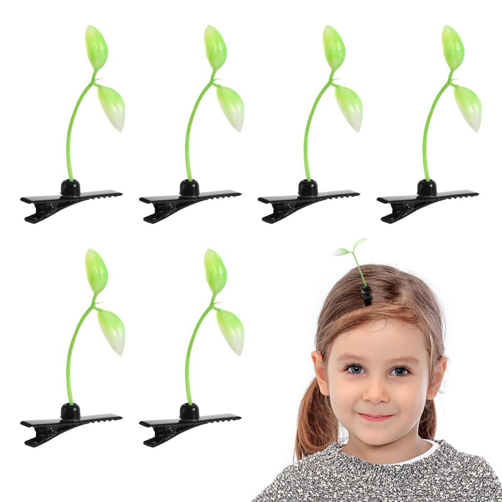 DECHOUS Set of Bean Sprout Hair Bean Sprout Style Hair Soft PE Metal Stylish Headbands and Hat Accessories Women's 10-Piece Clips, Ornaments,