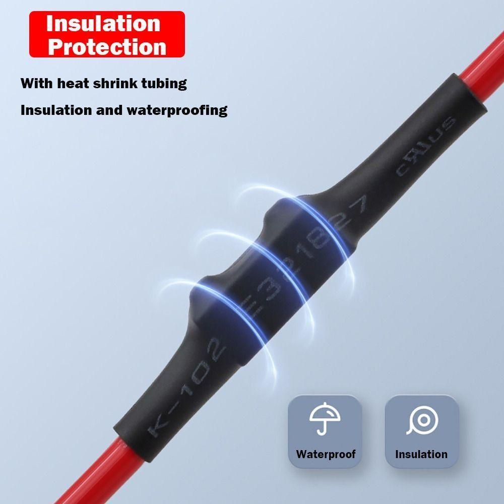 High Current High Power Splitter With Heat Shrink Tubing Wire Connector Terminal Blocks