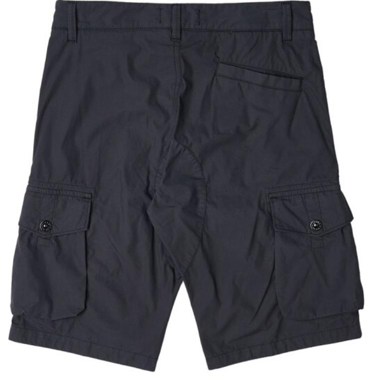 STONE ISLAND Solid Color Logo Zipper Pocket Shorts Kids Shorts Black 7816L0301-V1029