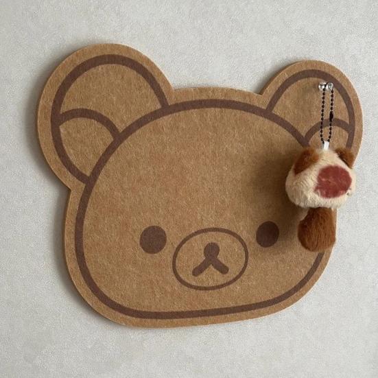 1/2Pcs Cartoon Bear Felt Board Home Office Living Room Wall Mount Animal Shape Memos Notes Photo Message Board Decoration