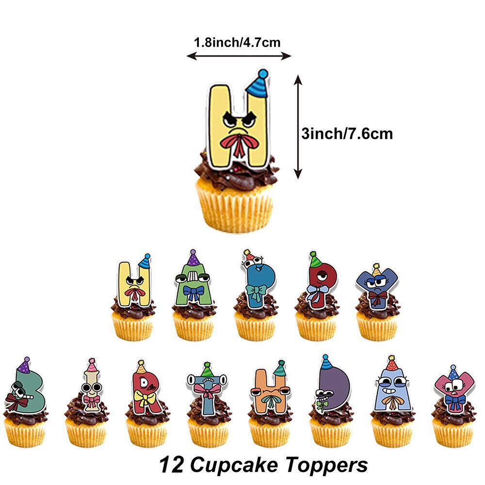 

Kids New Alphabet Lore Theme Birthday Party Toy Balloon Banner Cake Topper Decor 13Pcs
