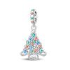 Original Copper Charms Luxury Colored Zircon Christmas Tree Pendant Beads Fit Bracelet Diy Women Delicate Gift