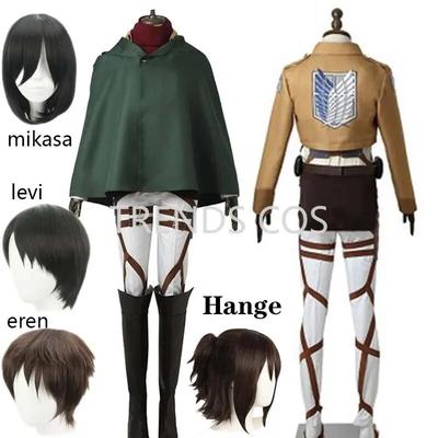 Cosplay anime levi ackerman mikasa ackerman cosplay traje eren jaeger roupas hange zoe cosplay traje aot conjunto completo