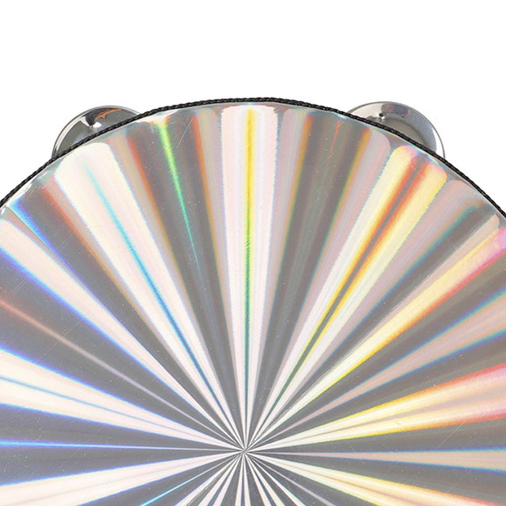 Tambourine Drum Laser Band Accompanying Orff Percussion Instrument 8in 2 Rows Bells