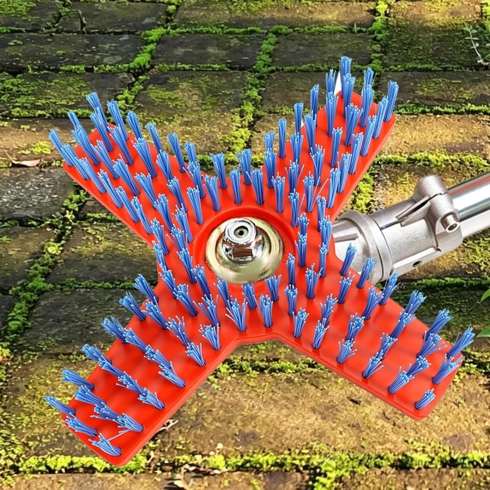 X Shaped Design Lawn Mower Cleaning Brush Polyester Material Garden Weeding Brush  For Tile Wall