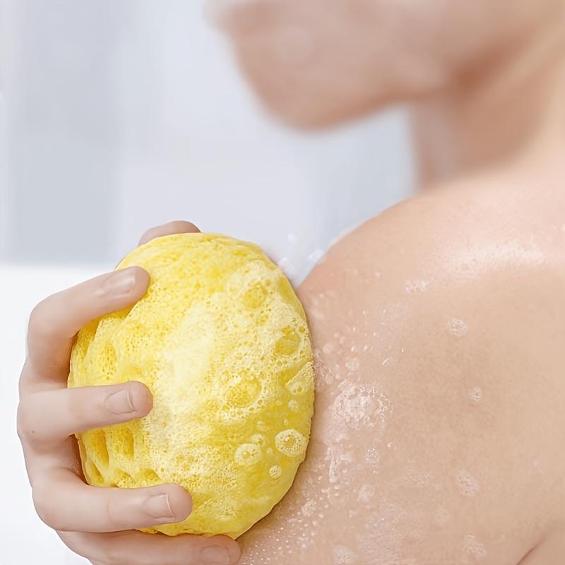 1pc Japanese Honeycomb Bath Sponge - Ultra Soft Bathing Sponge with Honeycomb Cells, Non-Slip Grip, Gentle Exfoliating Body