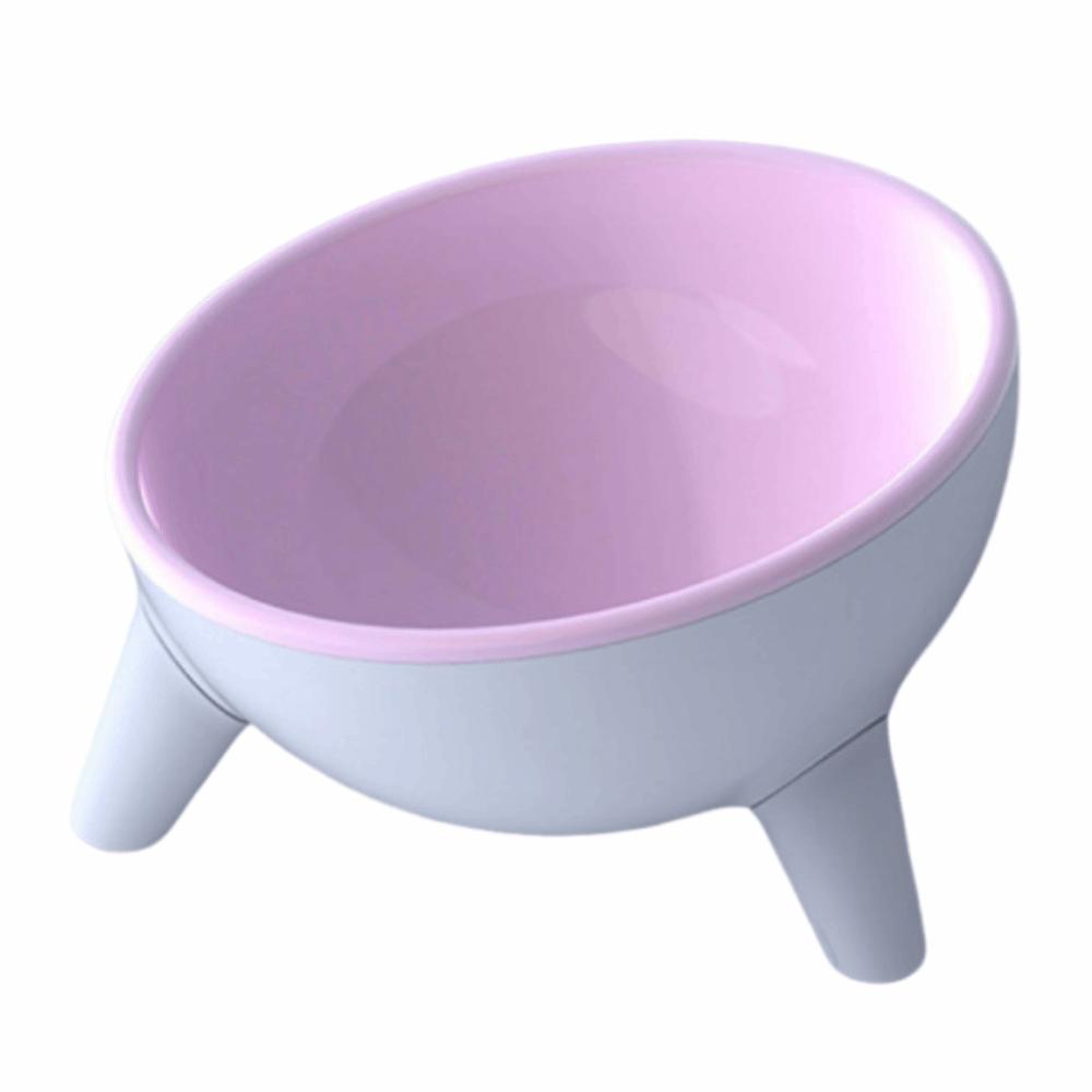 Anti Slip Pet High Footed Bowl 15° Inclination Wide Mouth Elevated Pet Feeder Bowl Stable Anti Vomiting