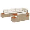 Garden Sofa Set with Cushions 8 Pcs Beige and Cream Poly Rattan