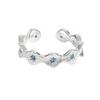 Simple Lace Hollow Open Ring Women'S Light Luxury Micro-Inlaid Zircon Temperament Sweet Jewelry