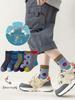 Children's Mid-Calf Socks - Korean Style, Color Block & Polka Dot Designs for Spring & Autumn