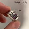 1Pc Adjustable Playing Cards Open Cuff Finger Rings Luxury Vintage Zircon Gift Party for Women Girls