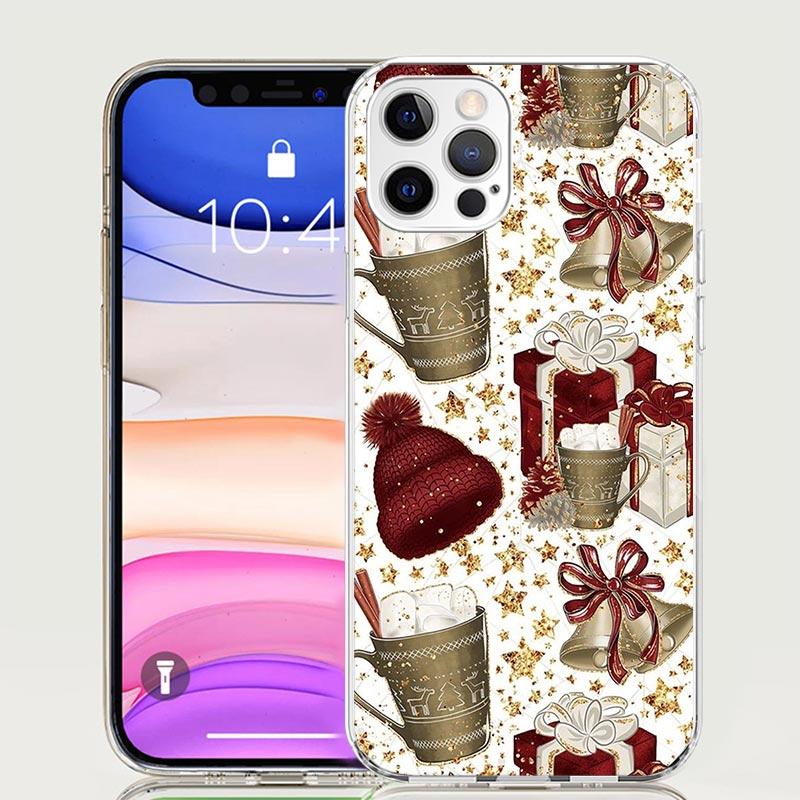 Winter Coffee Christmas Phone Case For iPhone 17 Air 16 15 Plus 11 14 Pro Max 13 Mini 12 7 8 + SE Pattern Art Customized Cover 1