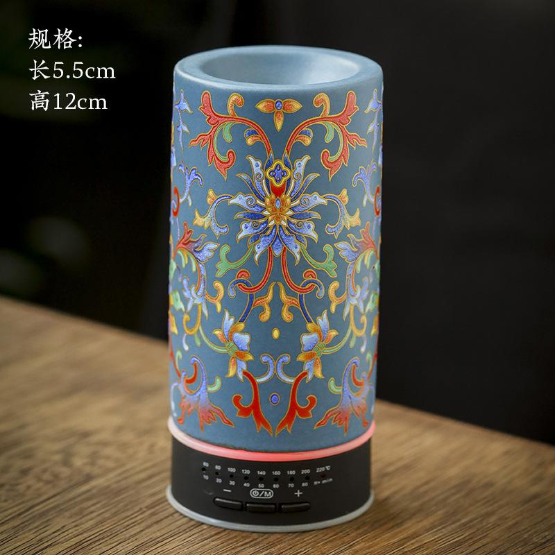 Electric Ceramic Incense Burner Adjustable Timer & Temperature Ceramic Yoga Master Zen Incense Burner Gift Set