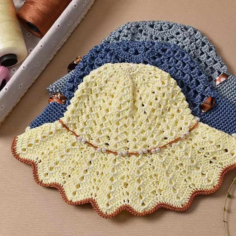 250g/Roll 2.5mm Ice Silk Thread Summer Crochet Yarn for DIY Knitting Bag Shoes Flat Hollow Yarn Hand-knitted Thread Supplies
