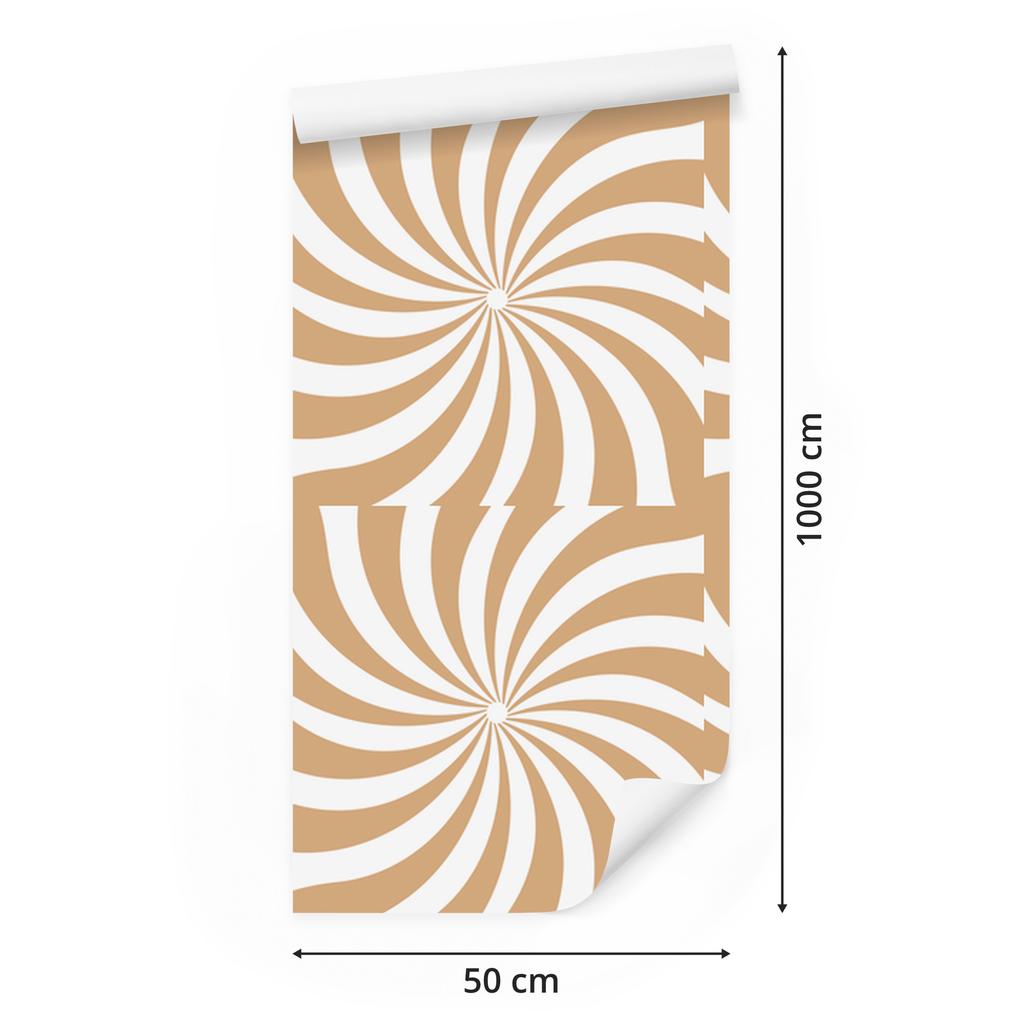 Hippie Background Wallpaper White and Gold for Living Room and Bedroom 50x1000