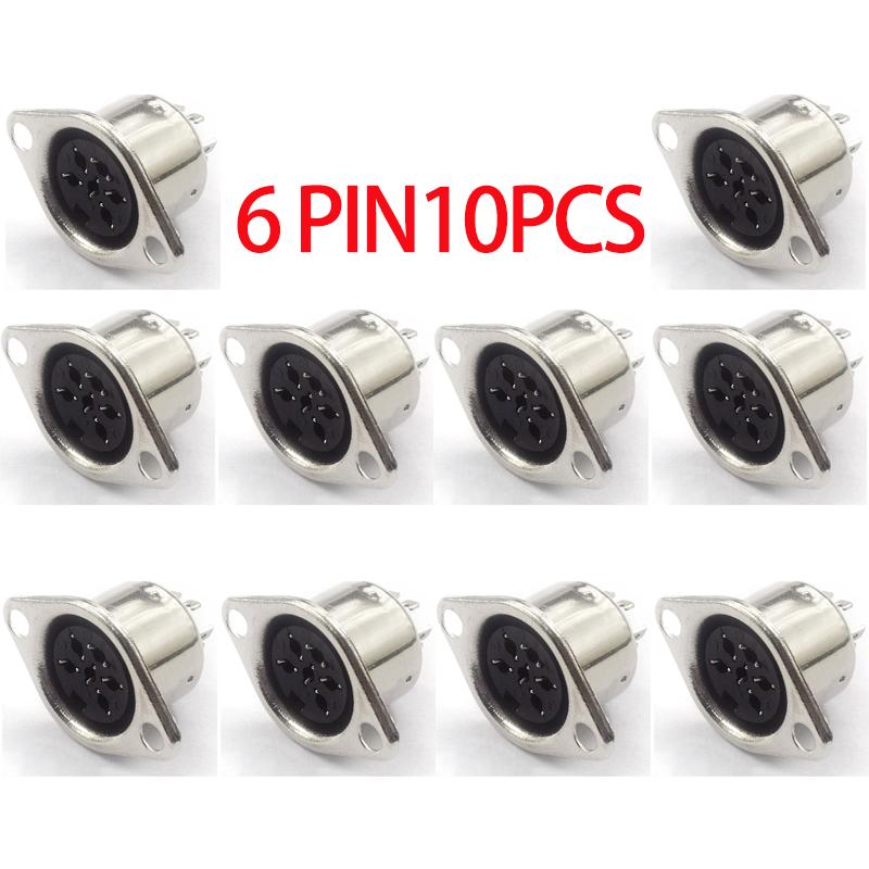 10PCS DIN S Terminal 3/4/5/6/7/8P Pin/Core Midi Male Connector Female Connector Plug Computer Large Keyboard Mouse Socket