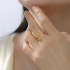 Eleganter Lotusblumenring Edelstahl Buddhismus Verstellbar Offener Ring für Damen Herren Amulett Schmuck Beste Geschenke