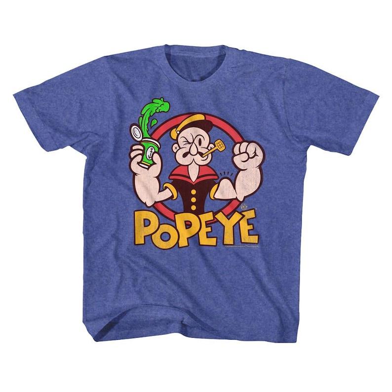 Popeye Spinach Vintage Royal Toddler T-Shirt 140