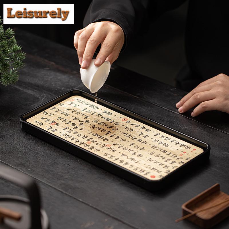 Creative Water Absorbing Tea Tray Quick Drying Teapot Holder Board Small Rectangle Dry Brewing Table Kung Fu Tea Set Accessories