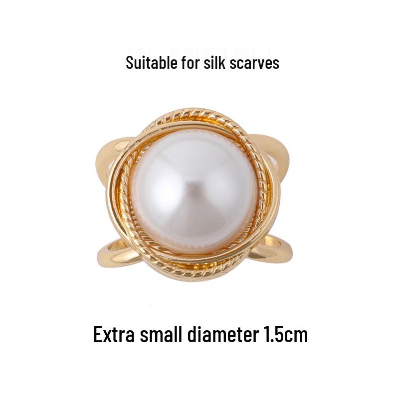 

«Элегантная корейская модная пряжка для шарфа из жемчуга из шелка — высококачественное ювелирное украшение для шалей и пальто»