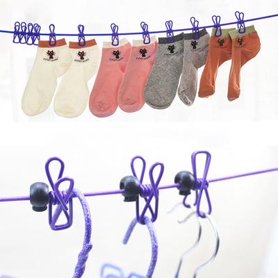 Colored Clothespins Retractable Clothesline For Quick Drying Can Move Smoothly Left To Right