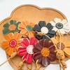 Creative Tanned Leather Small Daisy Sweet Handmade Keychain Bag Pendant Bag Hanging Jewelry Keychain