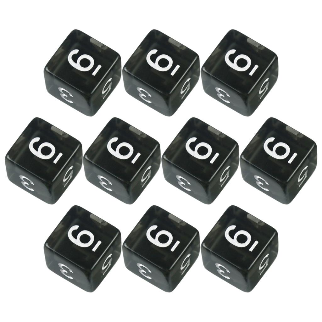 10 stuks D6 Dobbelstenen Polyhedrisch Digitaal 1-6 Dobbelstenen voor Feest Club Entertainment Tafelspel