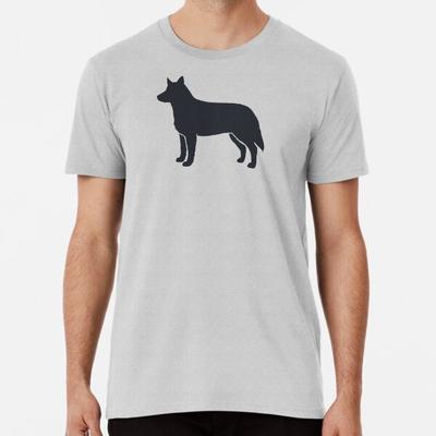 Australian Cattle Dog Silhouette(s) Premium S bis 5XL Hergestellt in AU/USA T-Shirt
