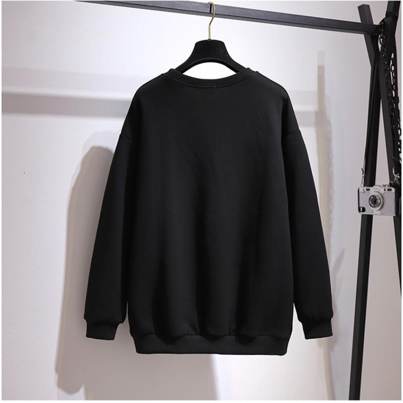 Women's Plus Size Plus Fleece Thick Sweatshirt Casual Pants New Autumn Suit