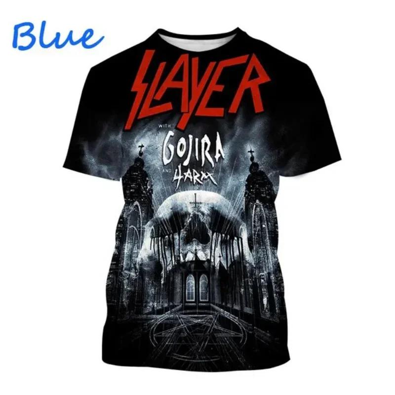Nuova T-shirt 3D Slayer Torrent Metal Band per Moda Unisex Abbigliamento Uomo T-shirt Oversize Gotica Oscura Teschio Fantasma Top