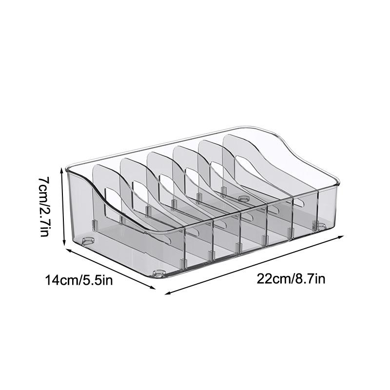 Large Capacity Spice Rack Transparent Divided Cosmetic Food Storage Box Countertop Spice Shelf Kitchen Pantry Cabinet Organizer