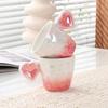 European Ceramic Coffee Mug Heart-shaped Breakfast Milk Mug Delicate Afternoon Tea Floral Cup Heart-shaped Ceramic Water Cup New