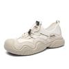 Jeep Fabric Pigskin Mesh Simple Versatile Comfortable Low-Top Casual Shoes Unisex Sneaker Sand P420912012