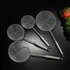 Wooden Handle Mesh Strainer Stainless Steel Foods Sifter Fried Sieve Spoon  For Noodle French Fries
