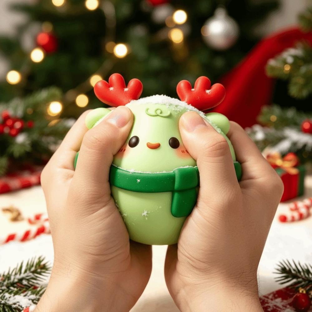 Slow Rebound Squeezeble Toy Slow Rising Christmas Squishy Toy Christmas Mochi Squishy Holiday Gift