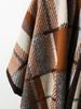 Winter Women Scarf Layers Poncho Elegant Lady Men Retro Plaid Print Wrap Shawl Warm Casual Scarve Capa Para Mujer Pashmina Cloak