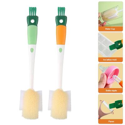 4 in 1 Tassenreinigungsbürste Flaschenspalt-Reinigungsbürste Abnehmbarer Schwamm Babyflaschen-Reinigungswerkzeug Küchenzubehör