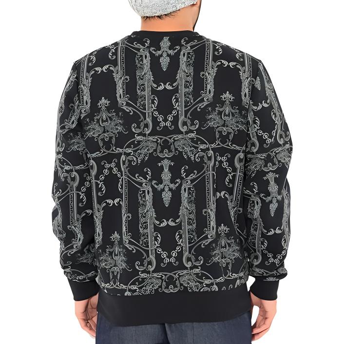 PUMA Luxe Aop Crew Casual Sports Round Neck Pullover Knit Black Men's 530305-01